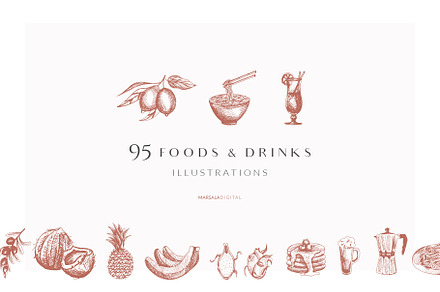 Coffee Tools Illustration  Food Illustrations ~ Creative Market