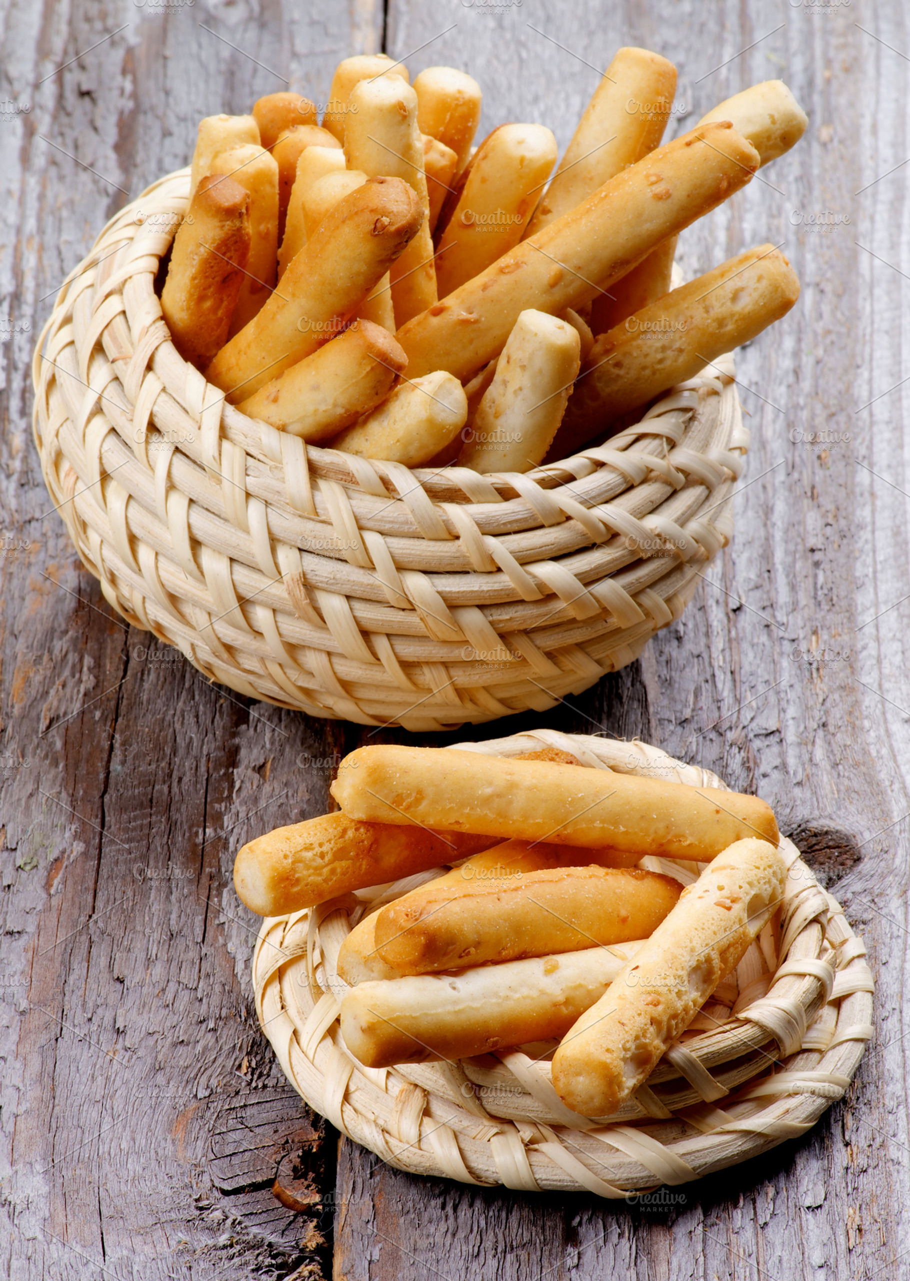 Bread sticks stock photo containing arrangement and baked | High