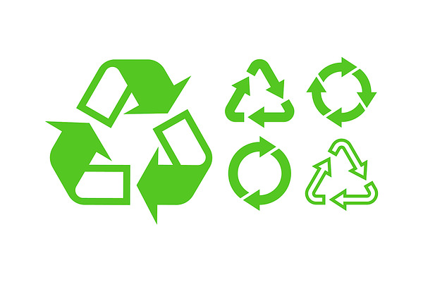 Recycling packaging logo collection. | Pre-Designed Illustrator