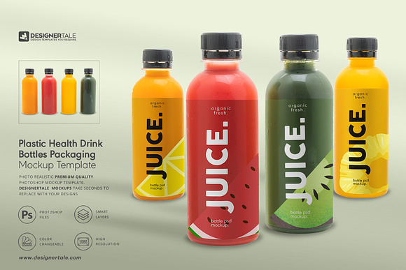 Download Health Drink Bottles Mockup Creative Photoshop Templates Creative Market