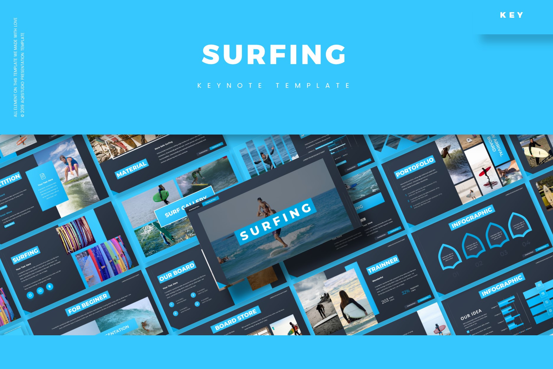 Surfing - Keynote Template | Presentation Templates ~ Creative Market