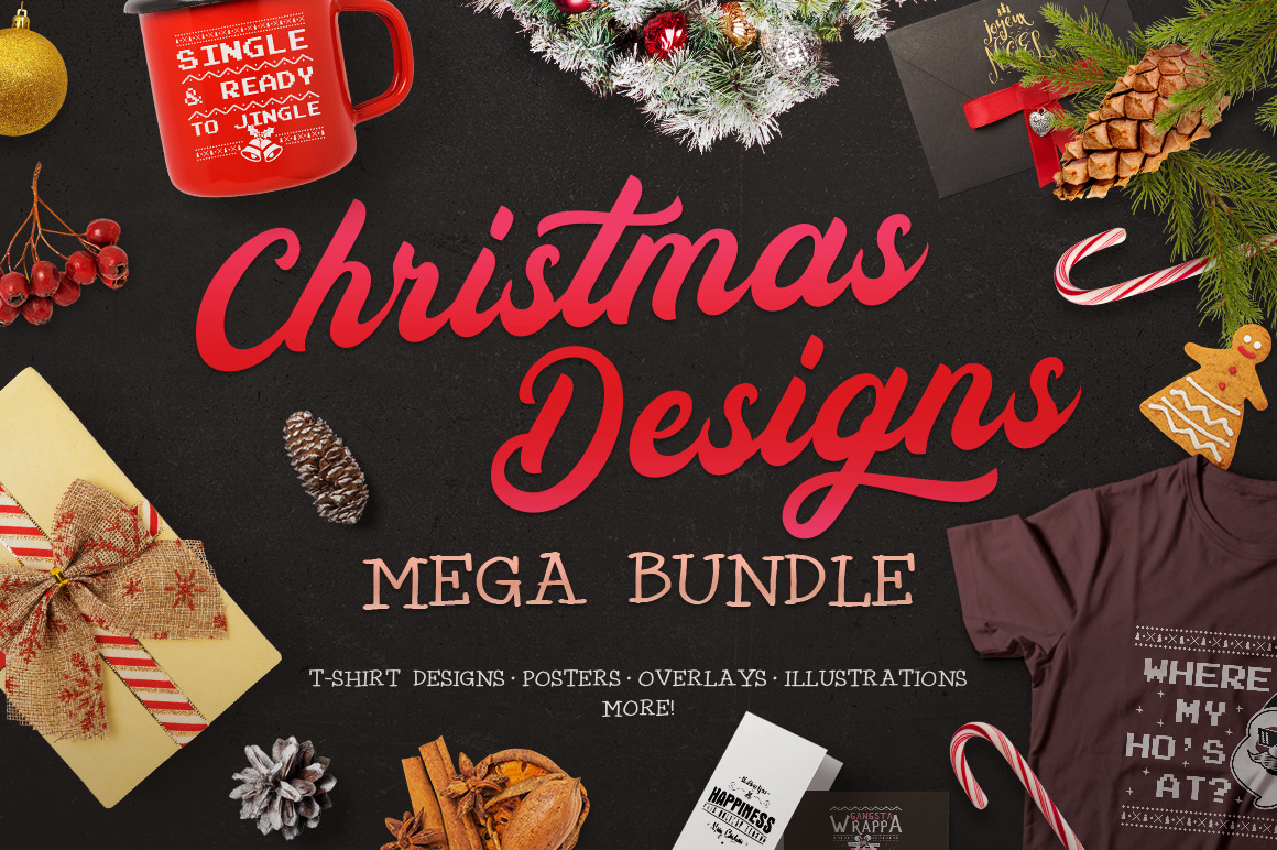 Download Christmas Designs Mega Bundle Pre Designed Photoshop Graphics Creative Market