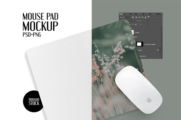 Download Isolated Mouse Pad Mockup Creative Photoshop Templates Creative Market