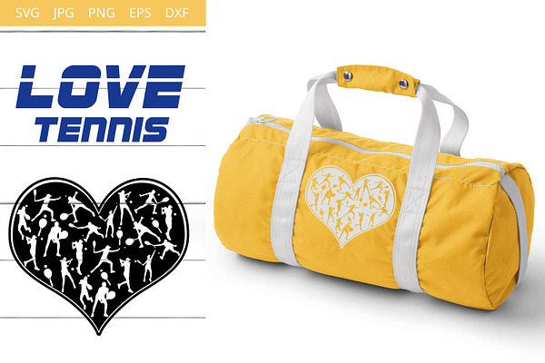 Love Tennis Women Pre Designed Illustrator Graphics Creative Market