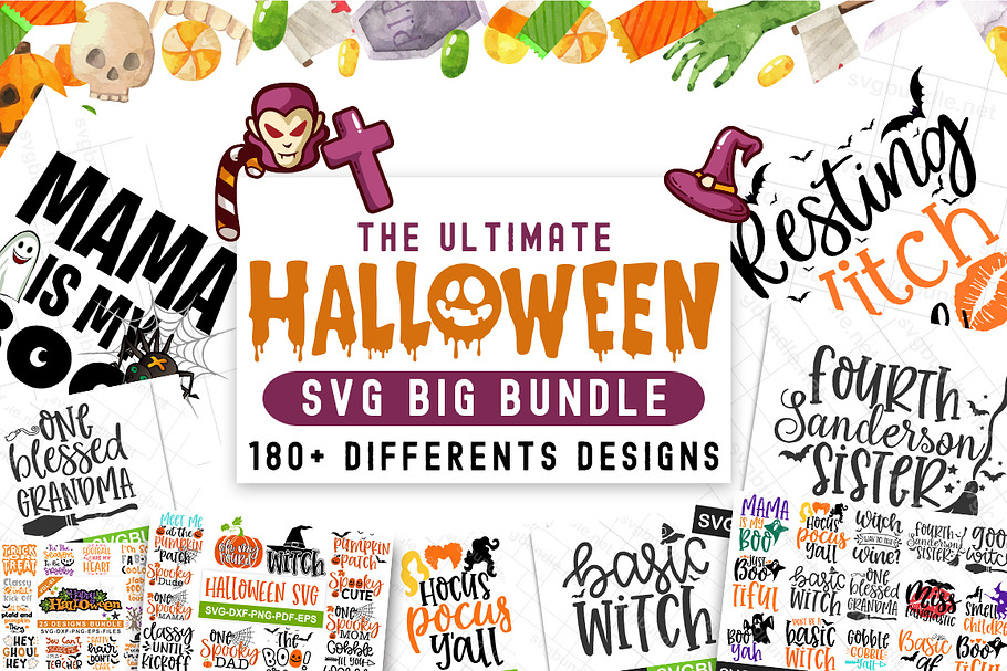 Download Halloween Svg Bundle Pre Designed Illustrator Graphics Creative Market