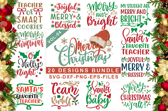 Download 20 Christmas Svg Design Bundle Pre Designed Illustrator Graphics Creative Market