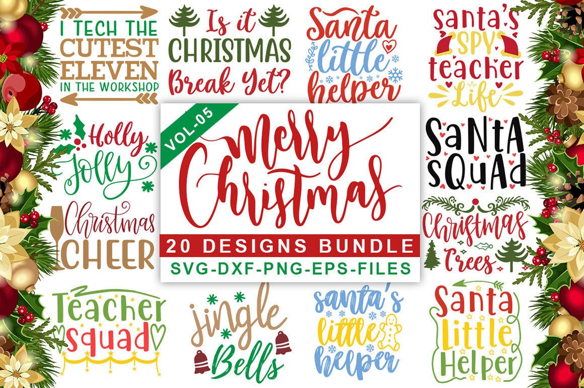 Download 20 Christmas Svg Design Bundle Pre Designed Illustrator Graphics Creative Market PSD Mockup Templates