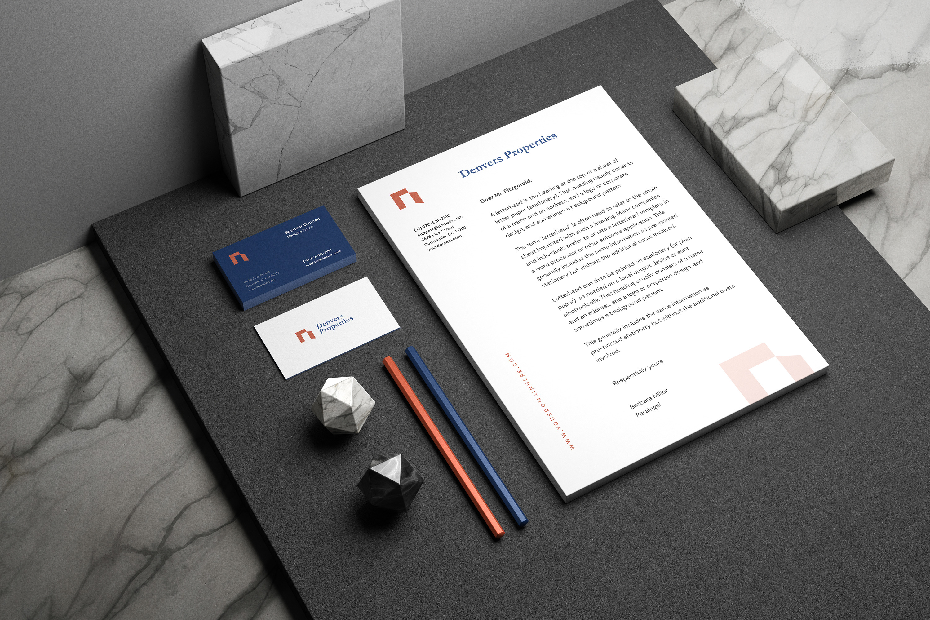 Download Minimal Corporate Stationery Mockup Creative Photoshop Templates Creative Market