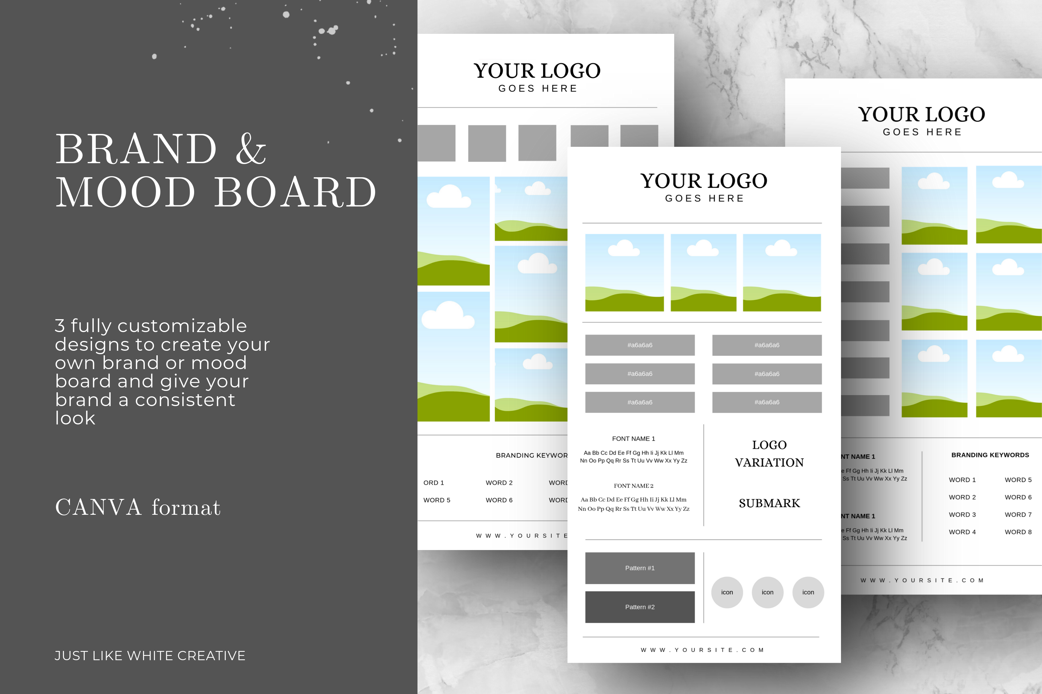 Brand Board Template/Mood Board | Branding & Logo Templates ~ Creative ...