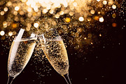 Celebration toast with champagne | Background Stock Photos ~ Creative