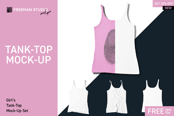 Download Tank Top Mock Up Set Creative Photoshop Templates Creative Market PSD Mockup Templates