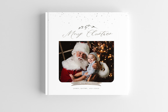 Christmas Photo Book Album for Photographers, Christmas Photo Album,  Photoshop Template, INSTANT DOWNLOAD 