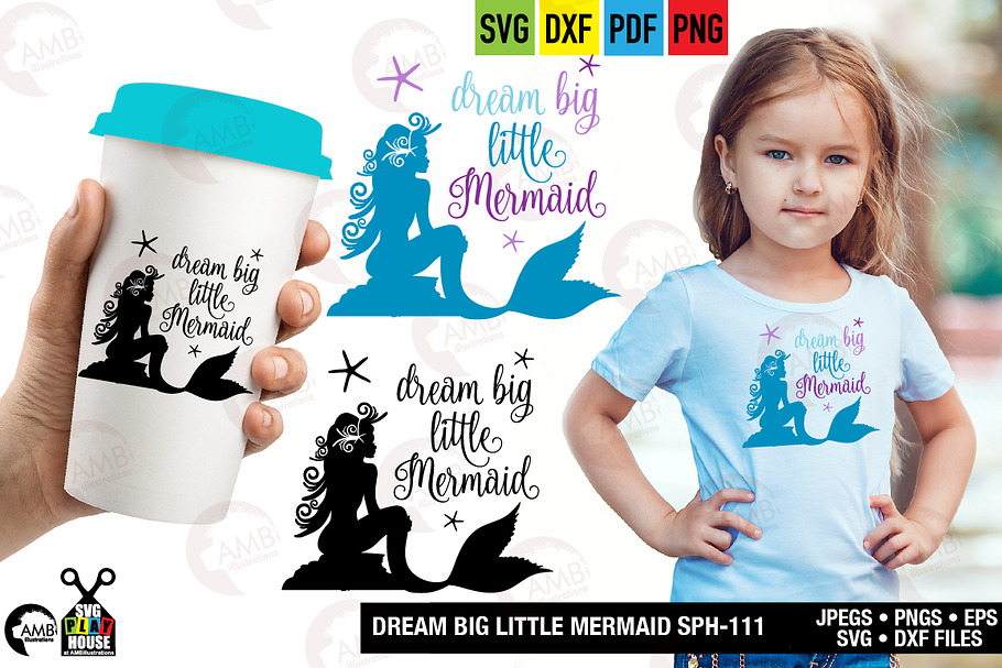 Free Free Dream Big Little Mermaid Svg 760 SVG PNG EPS DXF File