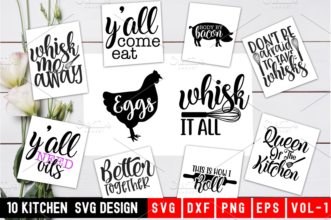 Download Kitchen Svg Design Bundle Vol 1 Pre Designed Illustrator Graphics Creative Market Yellowimages Mockups