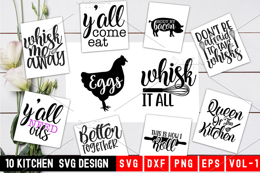 Download Kitchen Svg Design Bundle Vol 1 Pre Designed Illustrator Graphics Creative Market PSD Mockup Templates