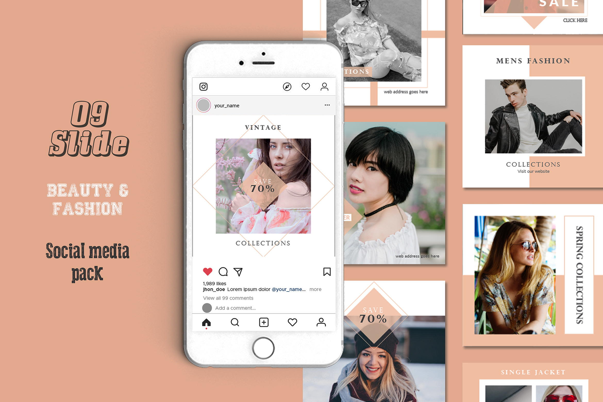 Fashion Social Media Pack | Social Media Templates ~ Creative Market