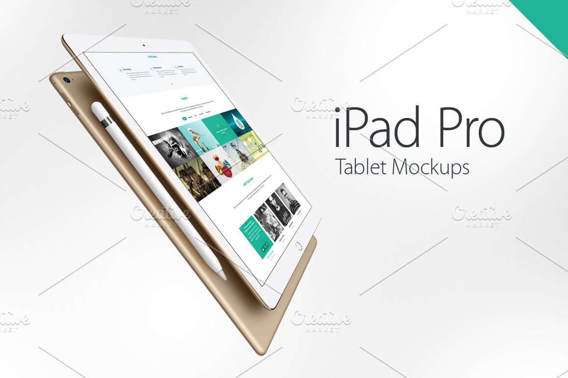 Download iPad Pro Mockups | Creative Photoshop Templates ~ Creative Market