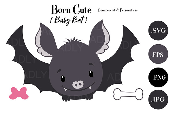 Download Halloween Baby Boy Girl Bat Svg Eps Pre Designed Illustrator Graphics Creative Market