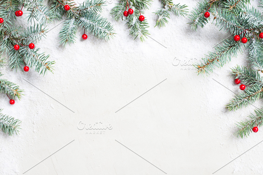 White snowy Christmas background | High-Quality Holiday Stock Photos ~ Creative Market