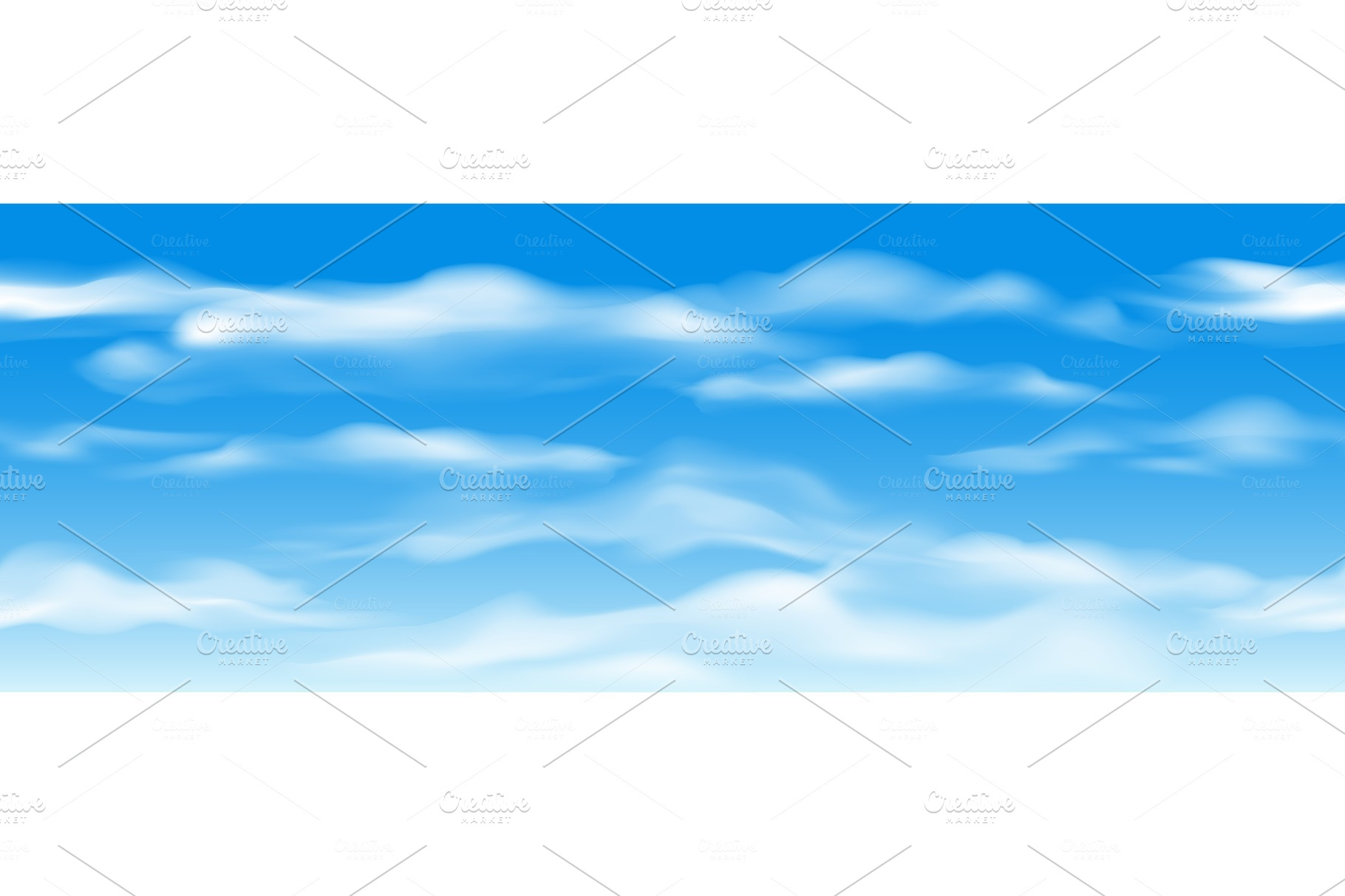 Blue sky clouds seamless pattern PreDesigned Vector Graphics