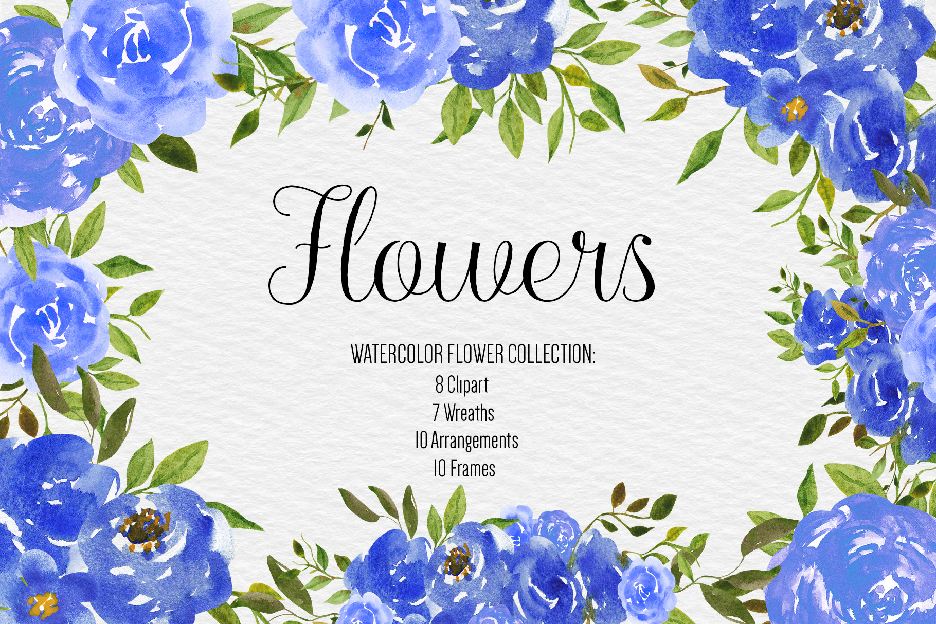 Watercolor Flower Clipart Pre Designed Photoshop Graphics Creative Market