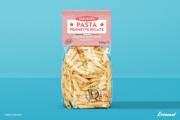 Download Pennette Rigate Pasta Mockup Creative Photoshop Templates Creative Market