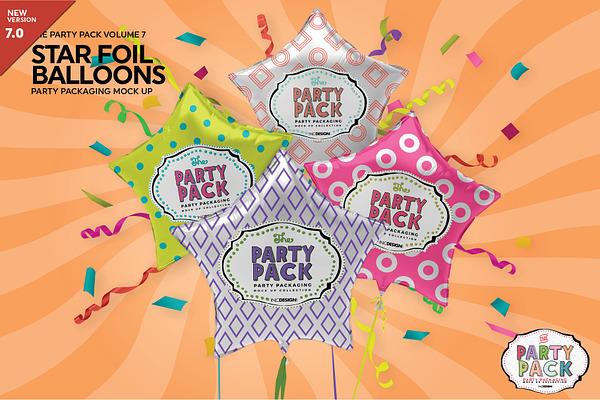 Download Star Foil Balloons Mockup | Creative Photoshop Templates ...