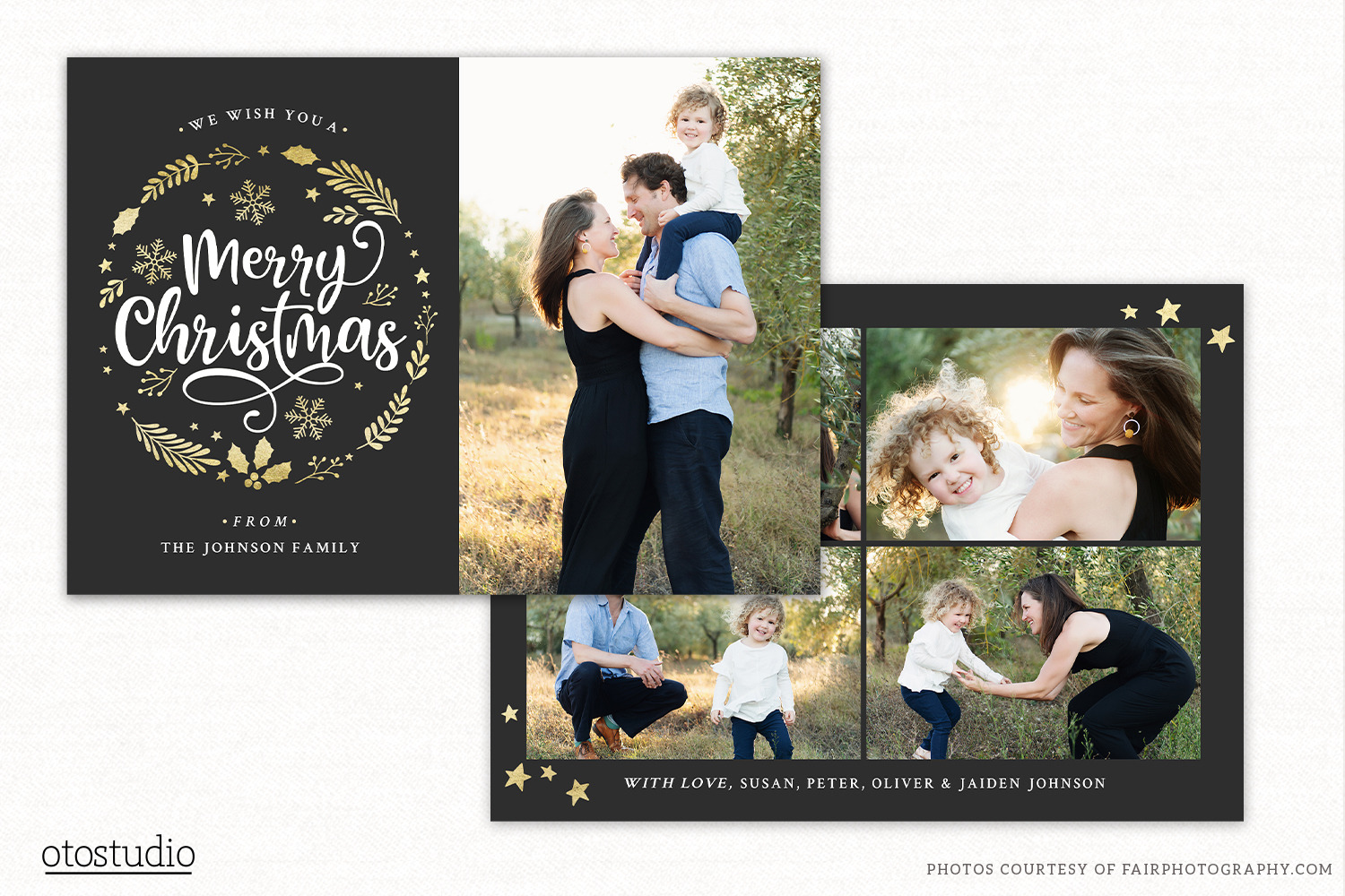 Christmas Card Template CC246 | Card Templates ~ Creative Market