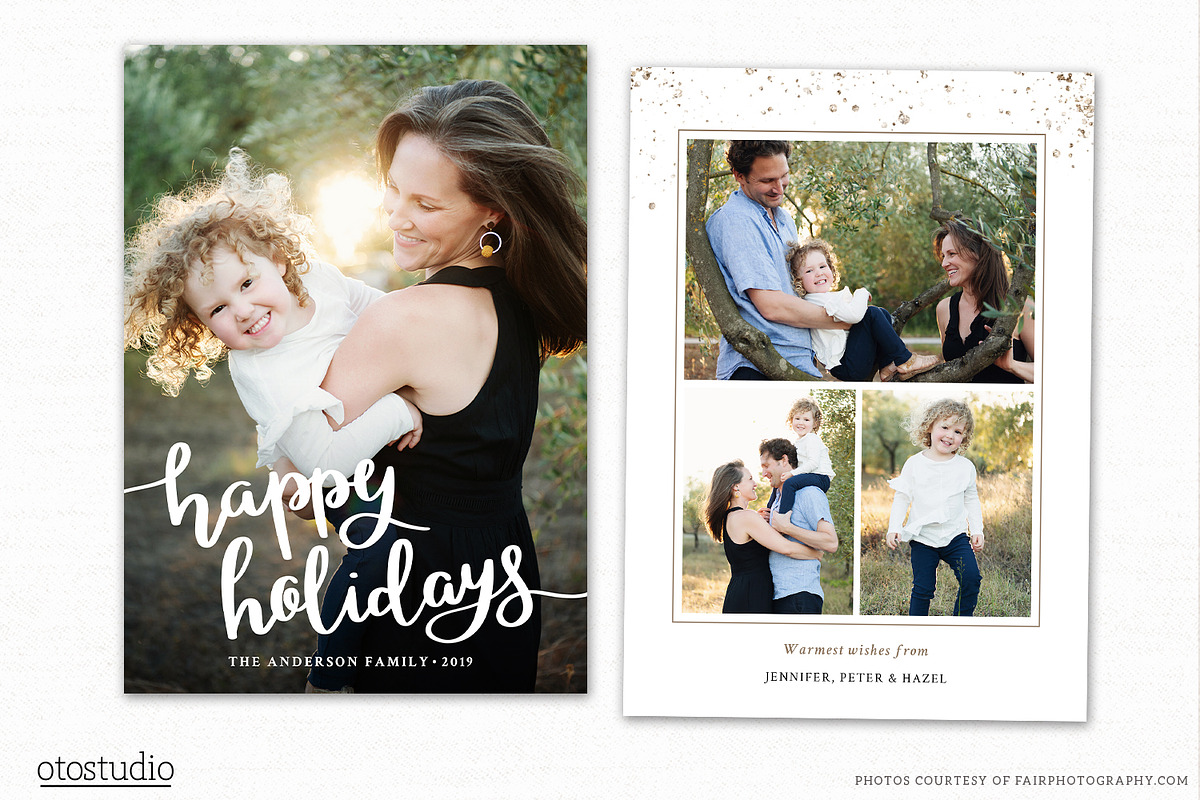 Christmas Card Template CC274 | Creative Photoshop Templates ~ Creative ...