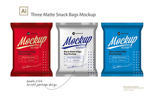 Download Metallic Snack Pack Mockup Creative Photoshop Templates Creative Market