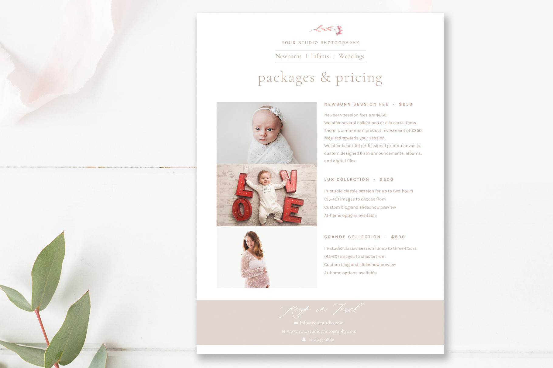 Photo Pricing Guide Template | Creative Photoshop Templates ~ Creative