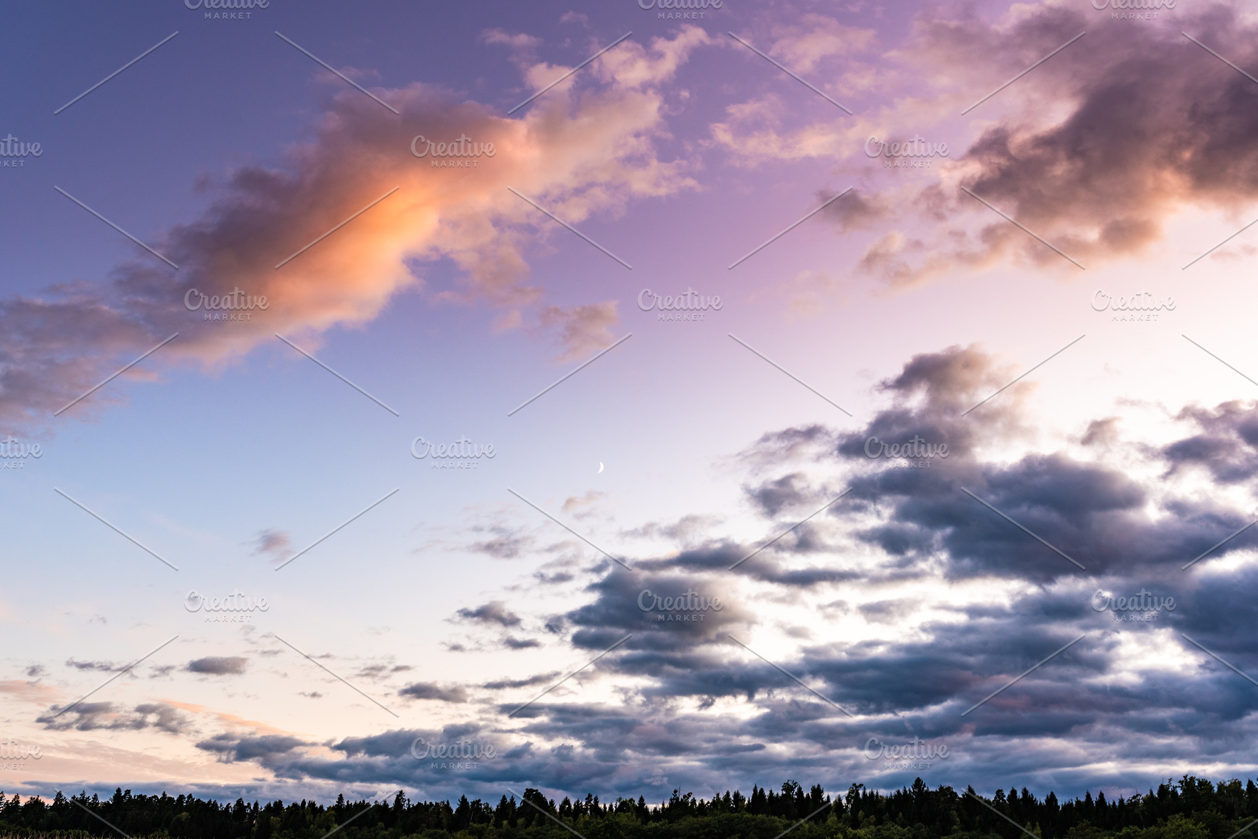 Natural sky background sunset featuring background, cloud, and sky | Nature  Stock Photos ~ Creative Market