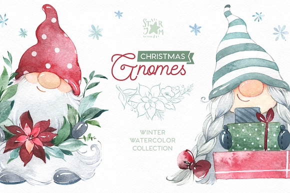 Download Christmas Gnomes Winter Collection Pre Designed Photoshop Graphics Creative Market