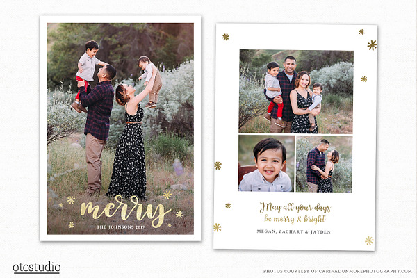 Christmas Card Template CC274 | Creative Photoshop Templates ~ Creative ...