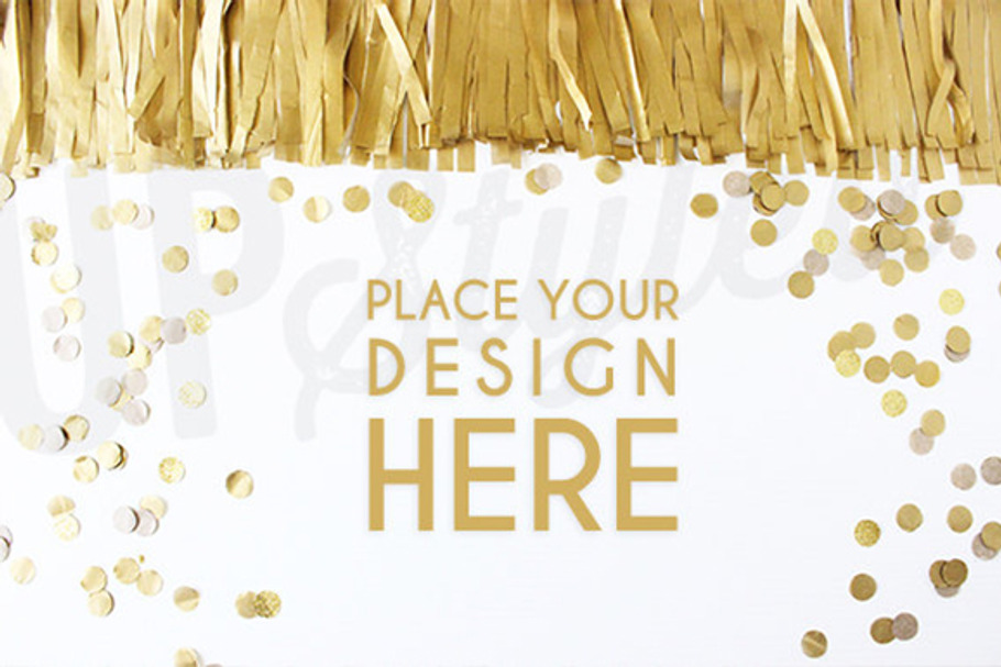 Download A137 Gold Confetti Styled Mock Up | Creative Mockup Templates ~ Creative Market