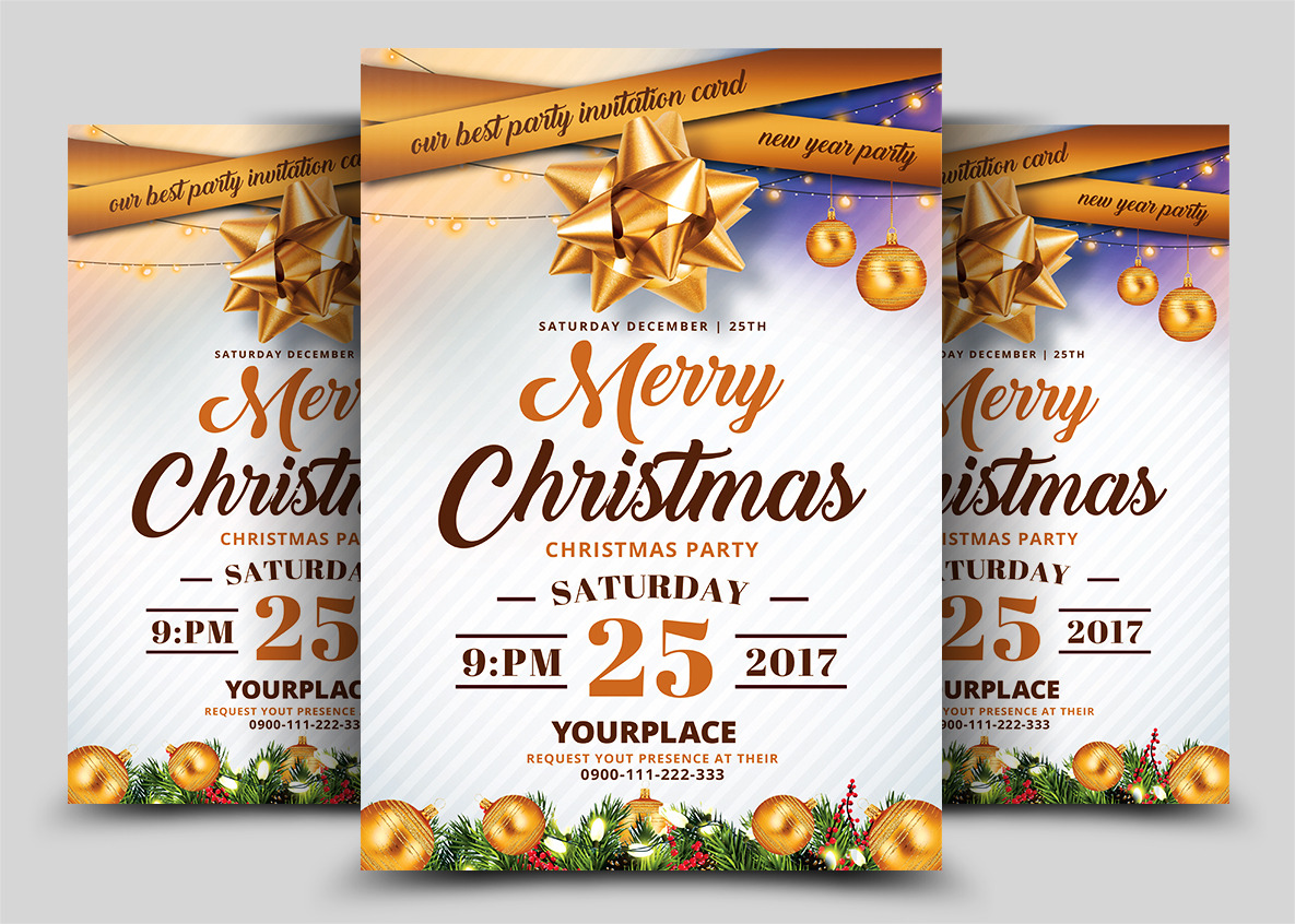 Christmas Party Flyer | Flyer Templates ~ Creative Market