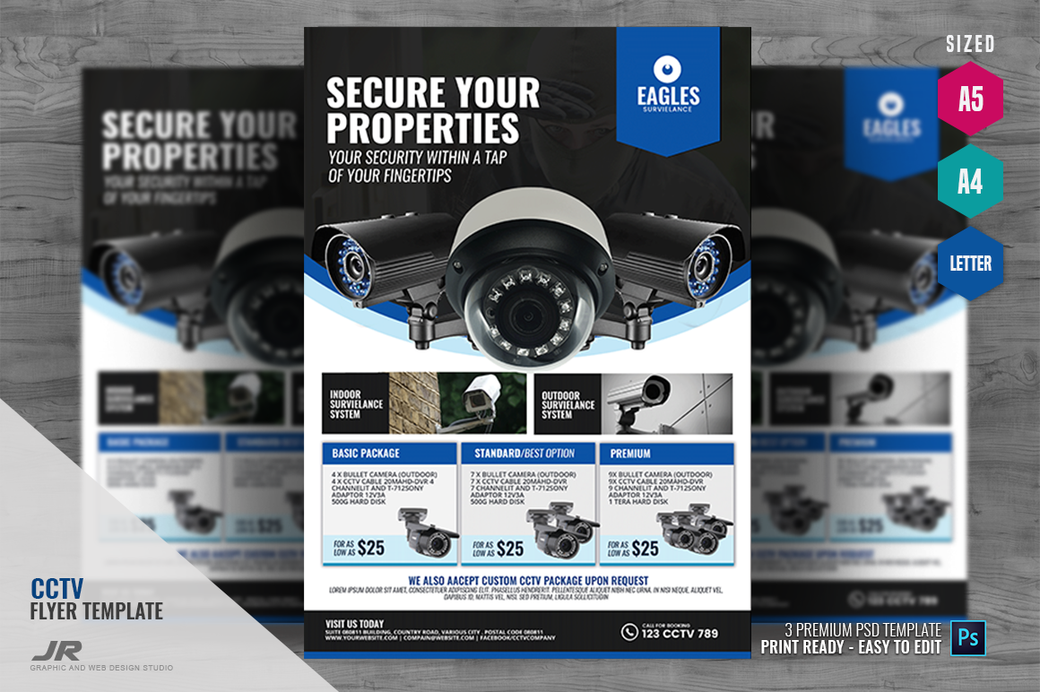 CCTV Camera Shop Flyer | Creative Photoshop Templates ~ Creative Market