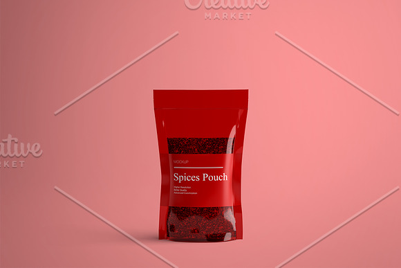 Download Spices Pouch Doypack Mockup Creative Photoshop Templates Creative Market