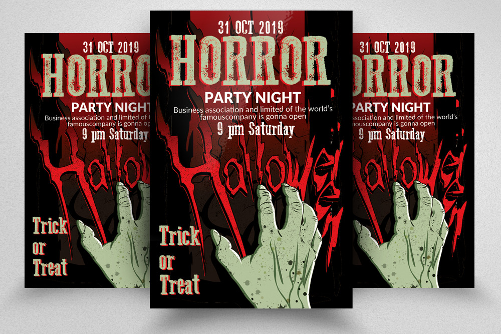 Halloween Horror Night Flyer/Poster | Flyer Templates ~ Creative Market