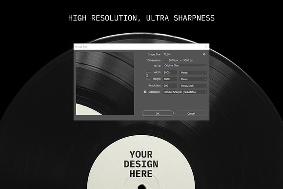 Download Vinyl Record Mockup Creative Photoshop Templates Creative Market