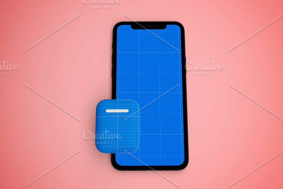 Download iPhone 11 & AirPods Mockup | Creative Photoshop Templates ~ Creative Market