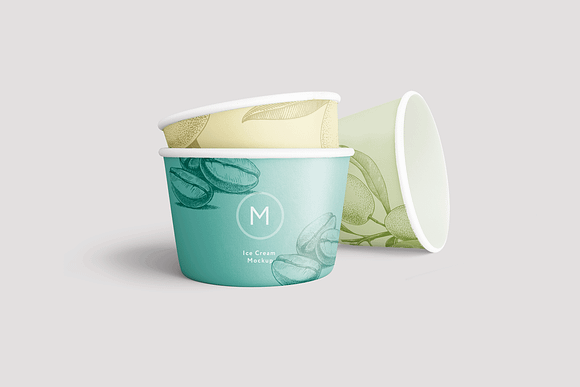 Download Ice Cream Paper Cup Mockup Creative Photoshop Templates Creative Market