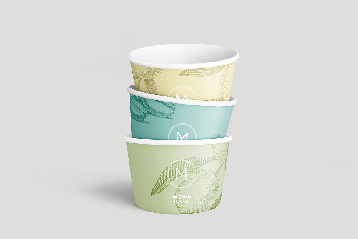 Download Ice cream paper cup mockup | Creative Photoshop Templates ~ Creative Market