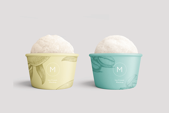 Download Ice Cream Paper Cup Mockup Creative Photoshop Templates Creative Market