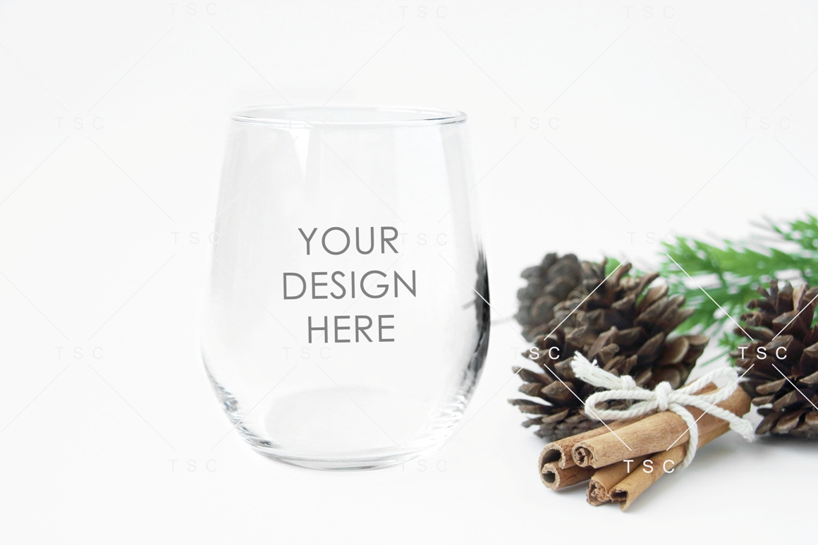 Download Stemless Wine Glass Mockup Creative Photoshop Templates Creative Market