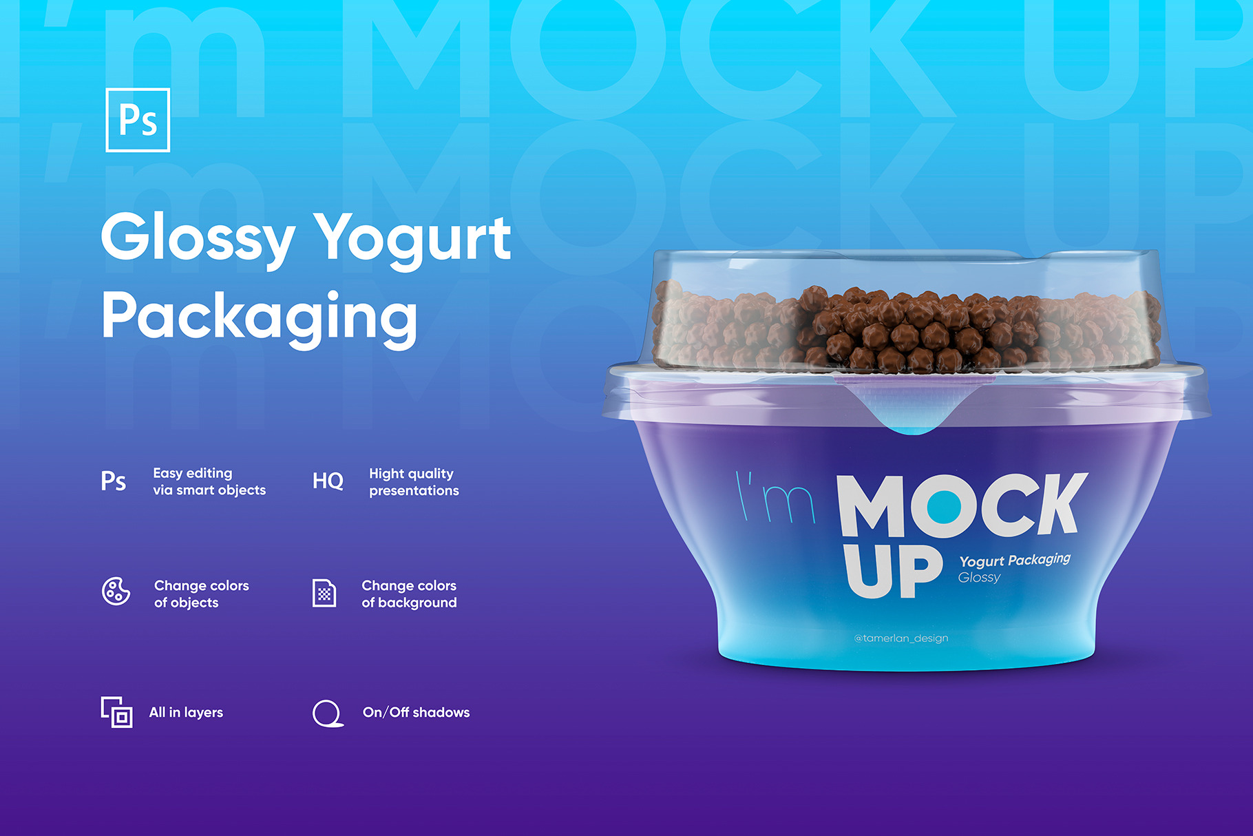 Download Yogurt Glossy Packaging Mockup Creative Photoshop Templates Creative Market