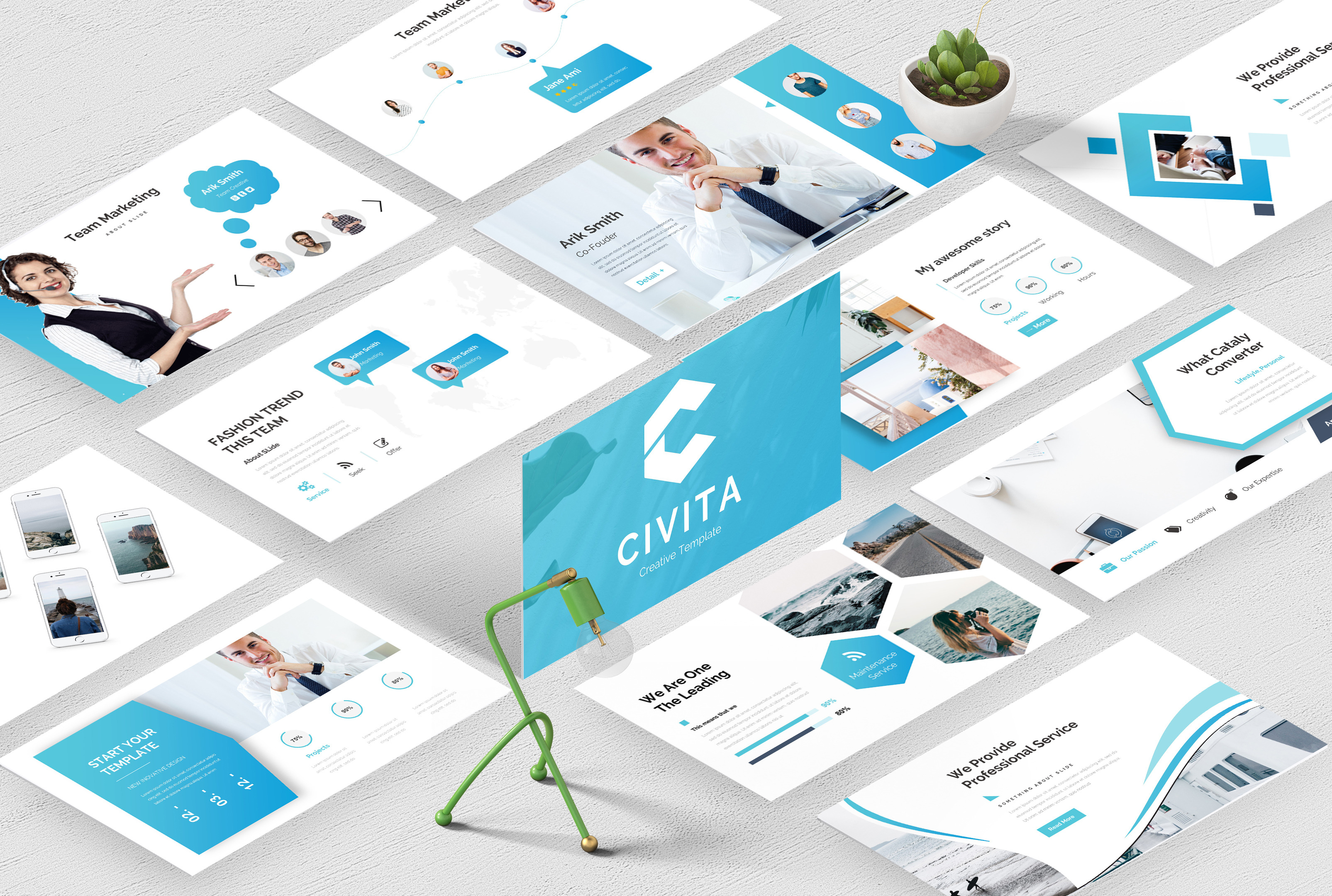 Civita Creative Powerpoint Template | Presentation Templates ~ Creative ...