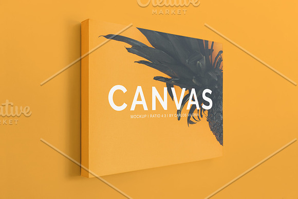 Download Landscape Canvas Ratio 4x3 Mockup 04 Creative Photoshop Templates Creative Market