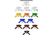 colored karate belts | Outline Icons ~ Creative Market