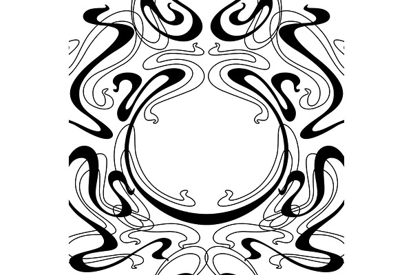 Frame With Art Nouveau Ornament Pre Designed Vector Graphics Creative Market